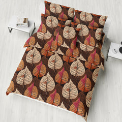 Dark Brown Leaf Winter Comforter