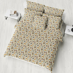 Light Cream Floral Design Winter Comforter